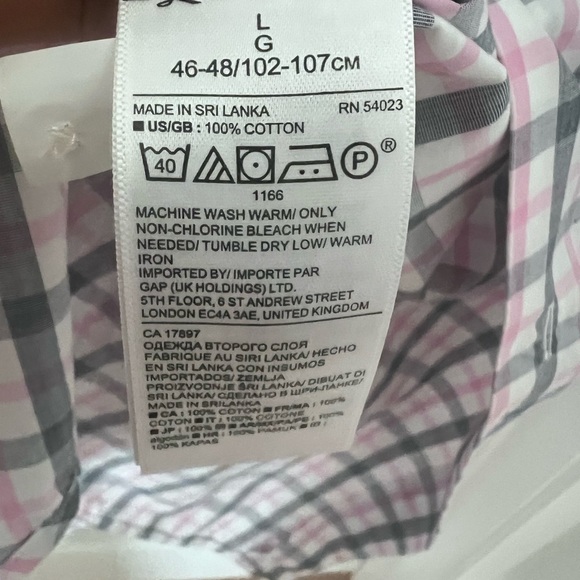 Banana Republic Blue and White Casual Button Down Shirt - Picture 10 of 11